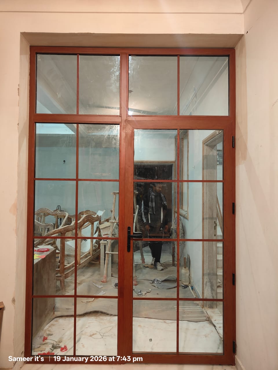 Classic white interior door